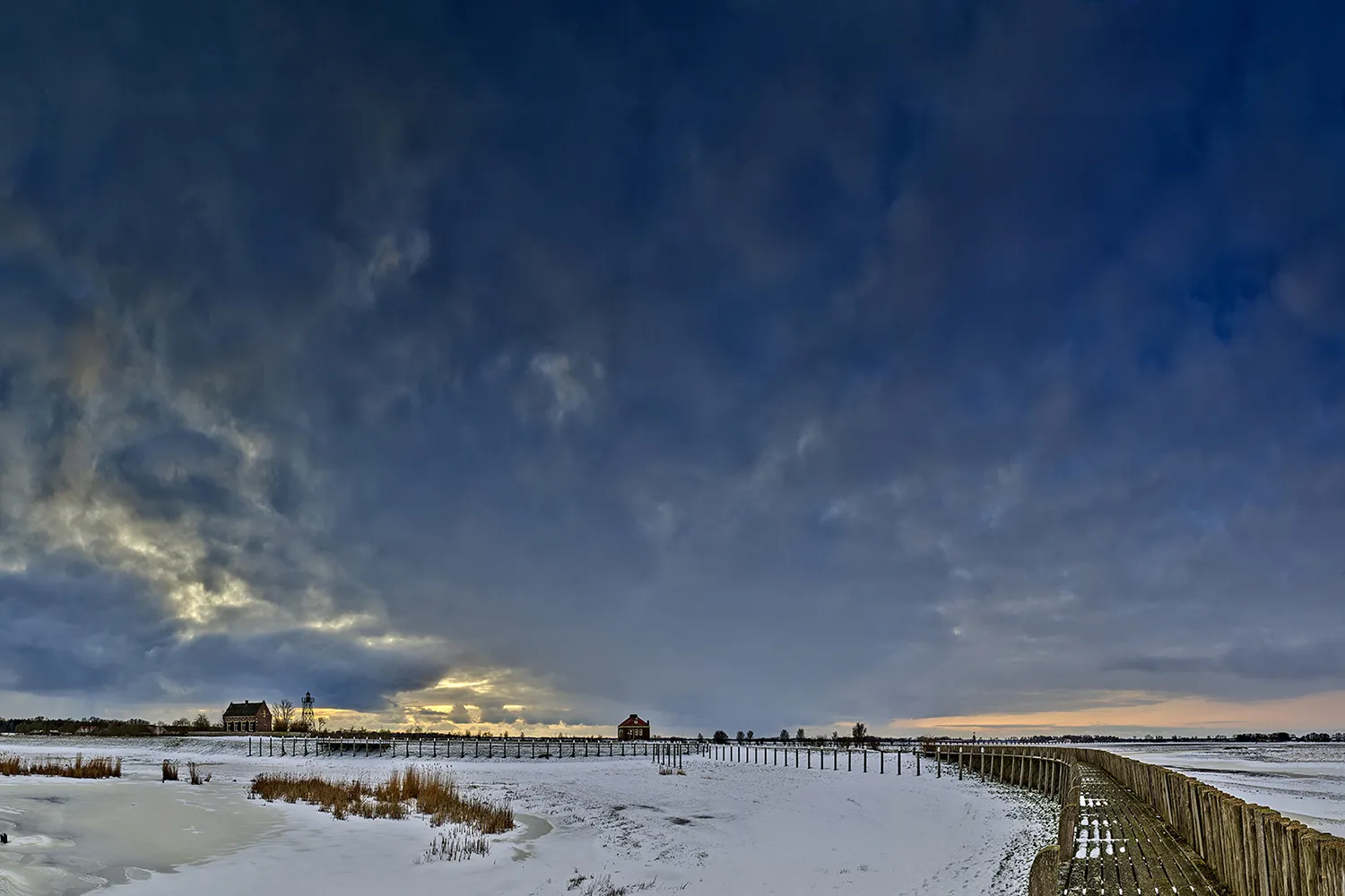 Schokland in de winter